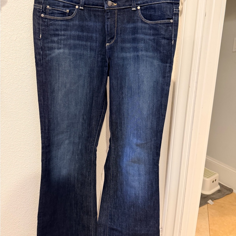 PAIGE Dark Blue Flare Jeans